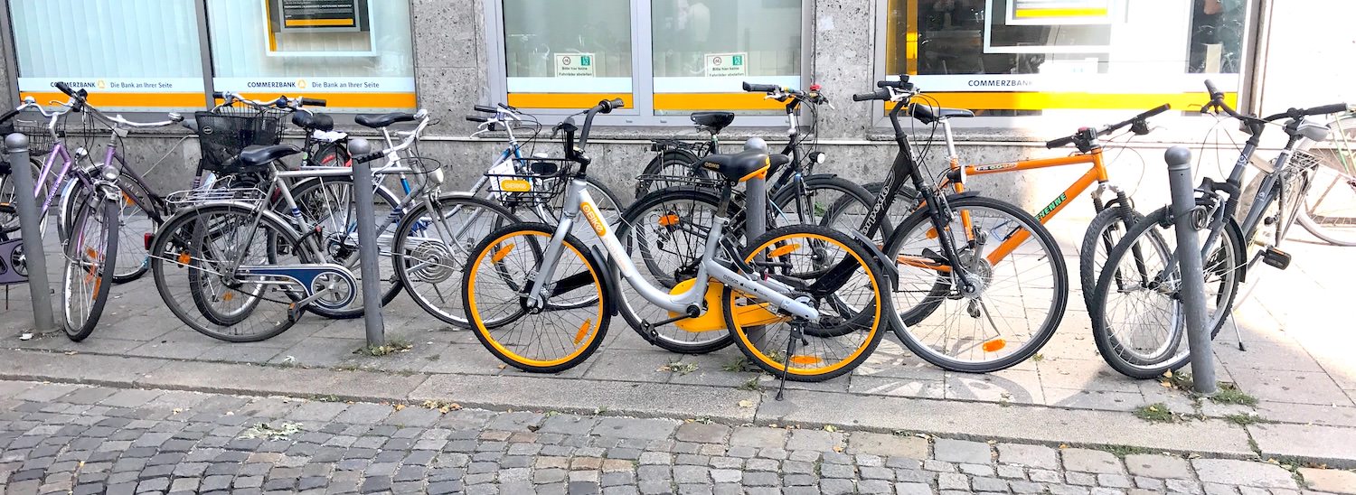 oBikes und die Fahrradinfrastruktur in München